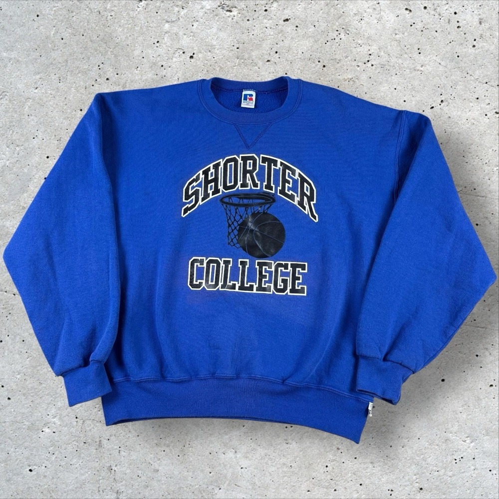 Vintage 90s Russell Athletic Shorter College Sweatshirt XL Basketball University